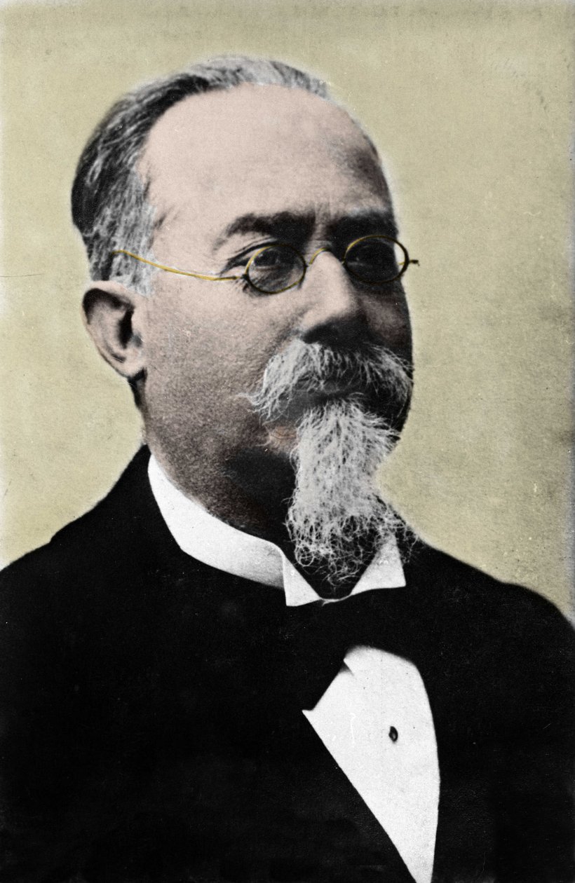 Retrato de Cesare Lombroso (1835-1909), criminólogo italiano. Fotografia do final do século XIX de Unknown photographer