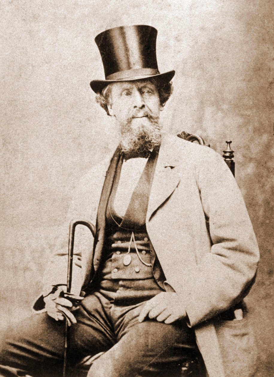 Retrato de Charles Dickens (1812-1870), escritor inglês por volta de 1855. de Unknown photographer