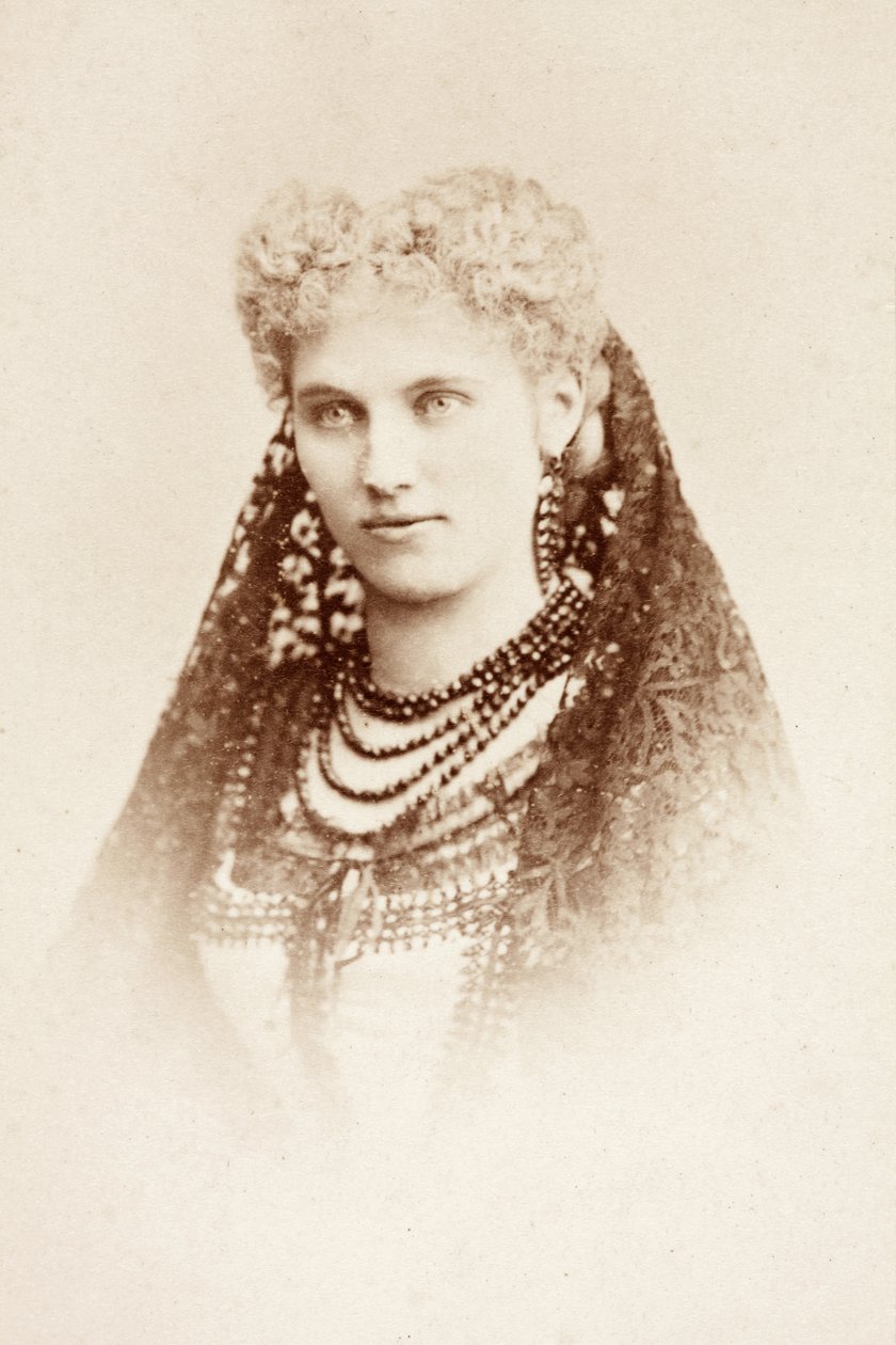 Retrato de Christine Nilsson em fato de Unknown photographer