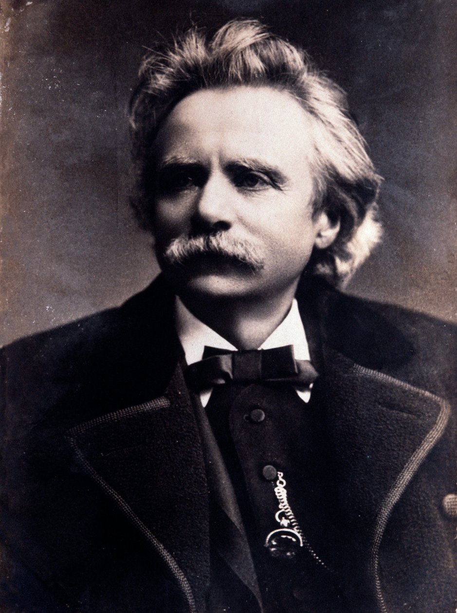 Retrato do compositor norueguês Edvard Grieg (1843-1907) Fotografia. Século XIX. Milão, Biblioteca del Conservatorio de Unknown photographer