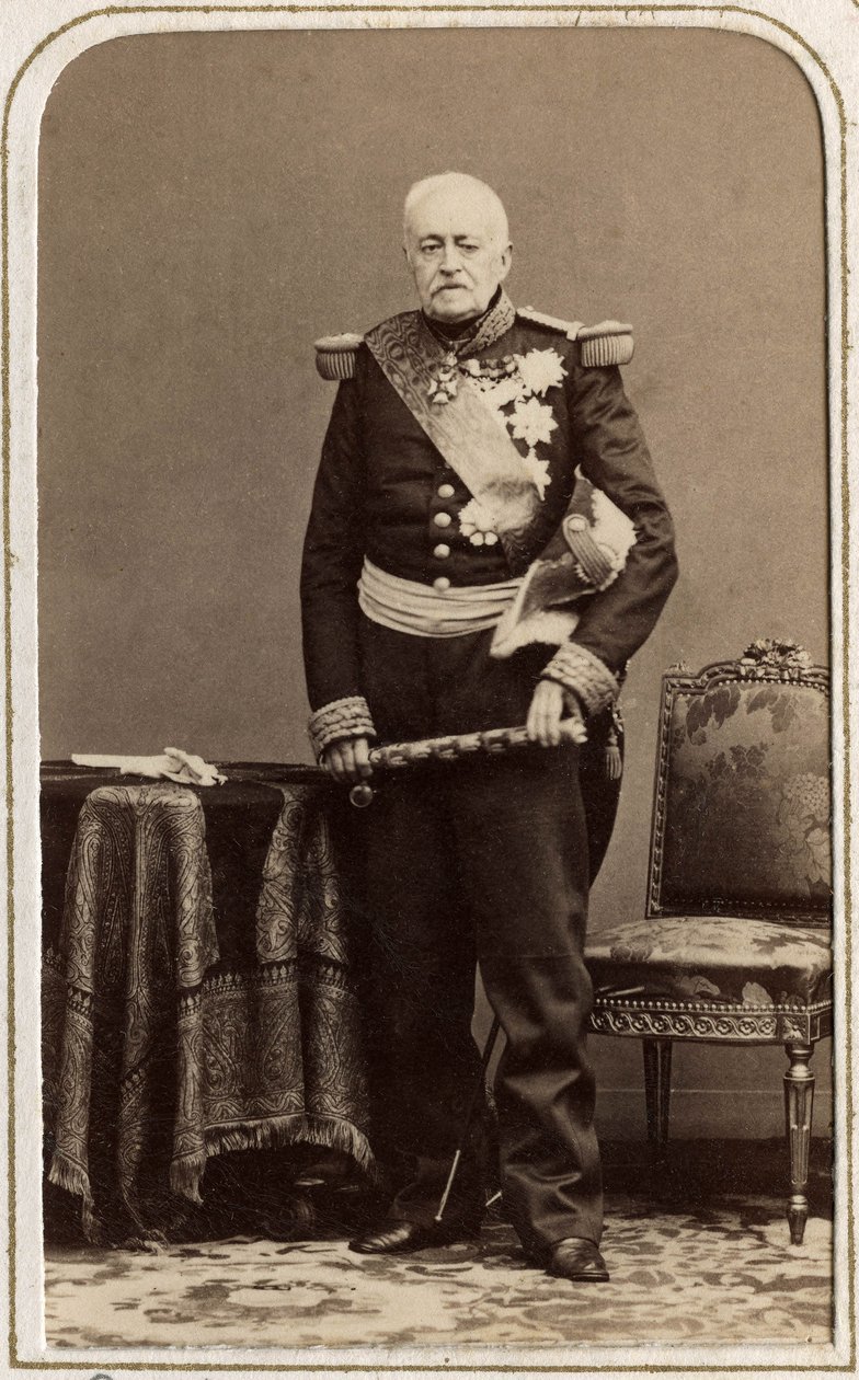 Retrato de Esprit Victor Elisabeth Boniface de Castellane, marechal da França, militar francês nascido em Paris em 21 de março de 1788 e falecido em Lyon em 16 de setembro de 1862. de Unknown photographer