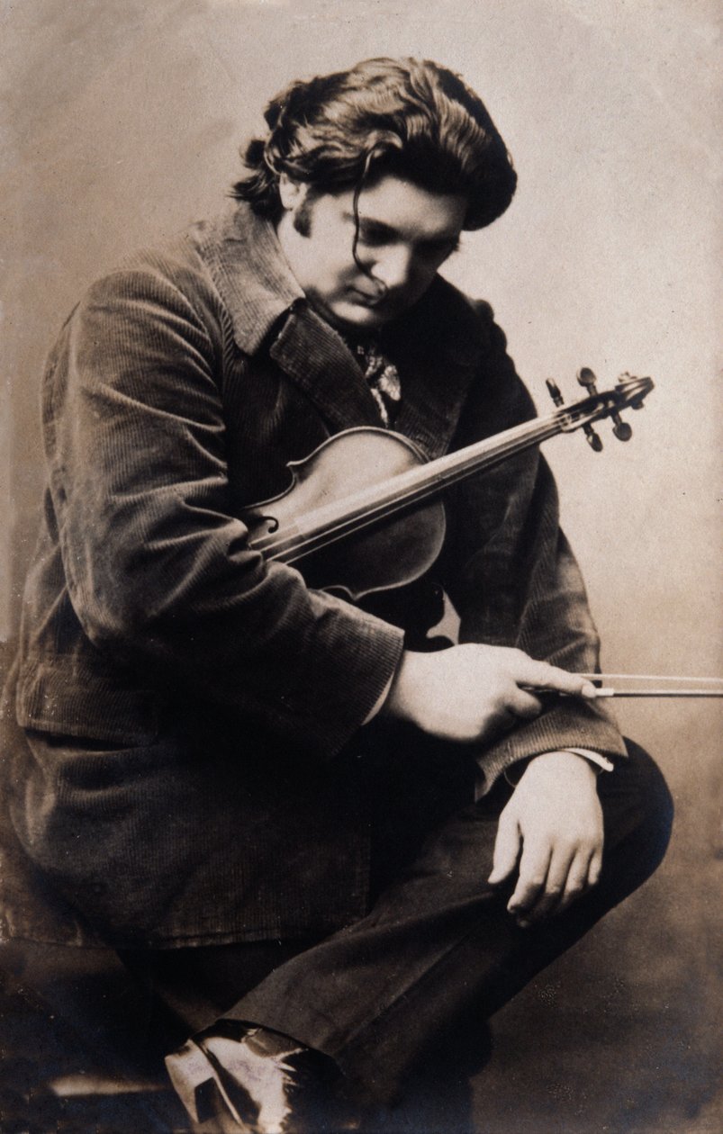 Retrato de Eugene Ysaye (foto a p/b) de Unknown photographer