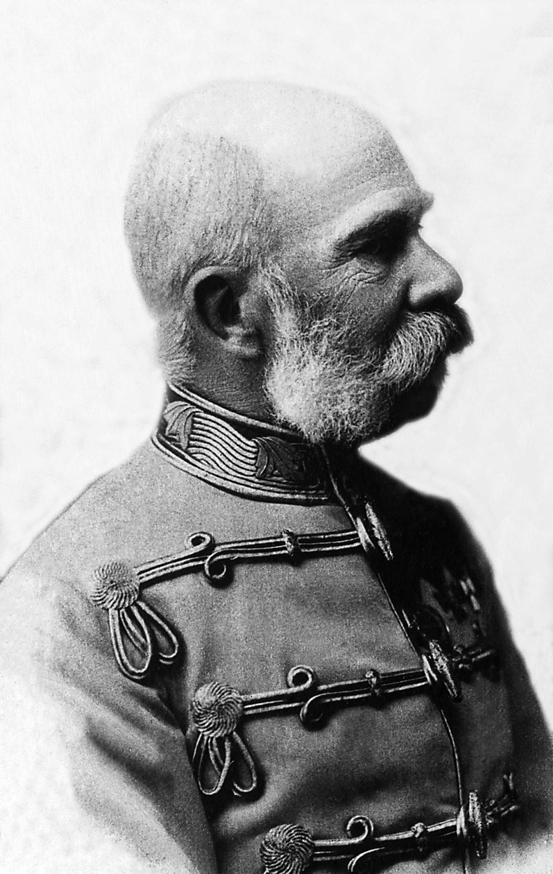 Retrato de François-Joseph (François José) I da Áustria (1830-1916), Imperador da Áustria de 1848 a 1916, Rei de Boheme e Rei da Hungria de 1867 a 1916. de Unknown photographer
