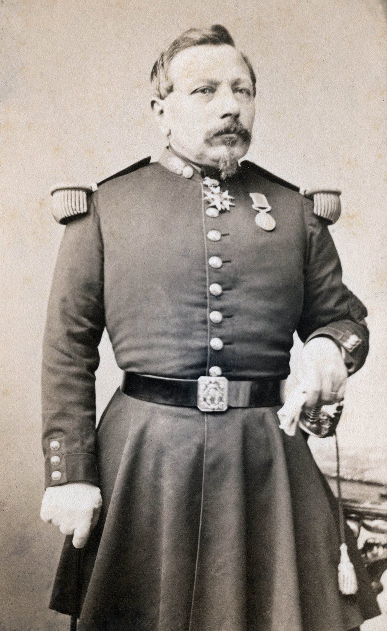 Retrato da fotografia do General Plombin do século XIX de Unknown photographer