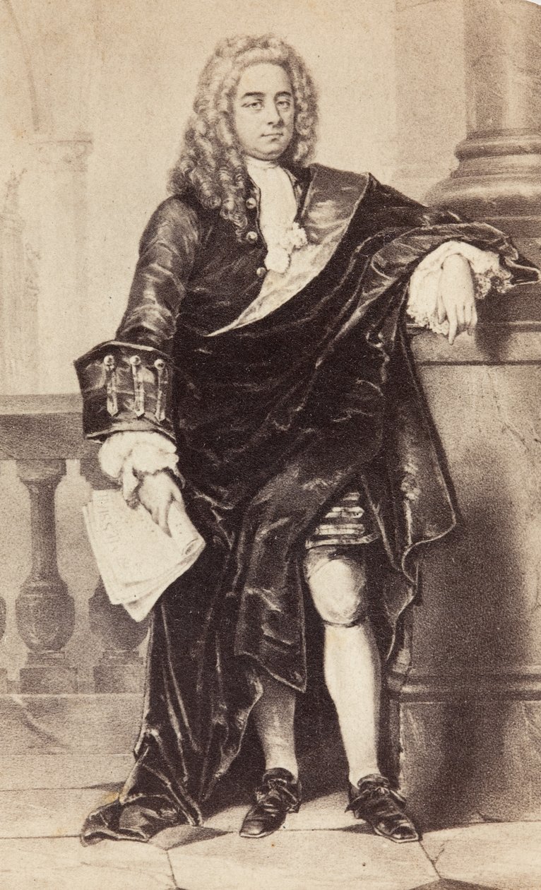 Retrato de George Frideric Handel, c.1860 (gravura) de Unknown photographer