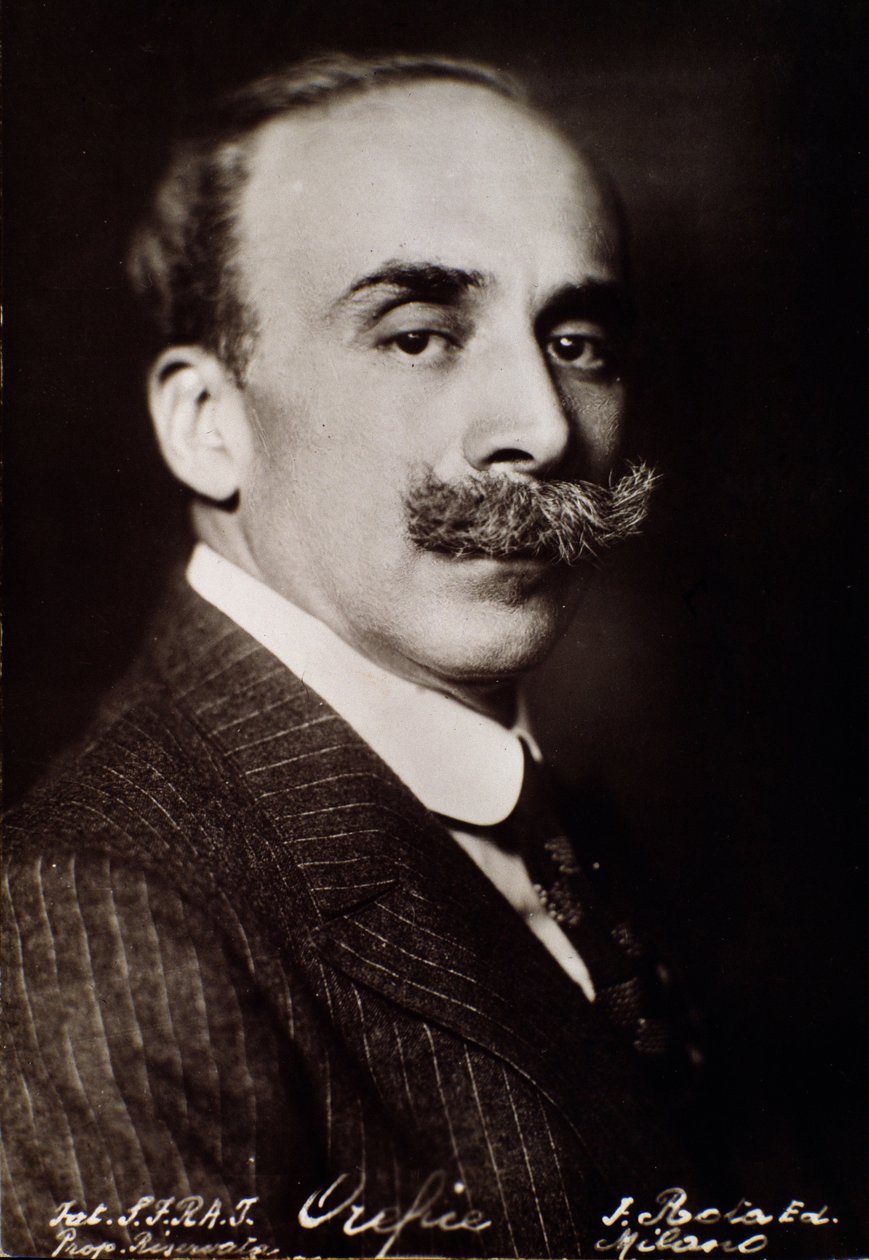 Retrato de Giacomo Orefice (foto a p/b) de Unknown photographer