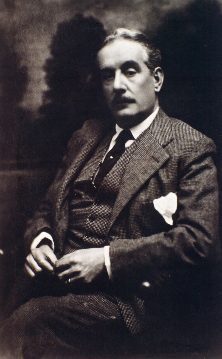 Retrato de Giacomo Puccini (foto a p/b) de Unknown photographer