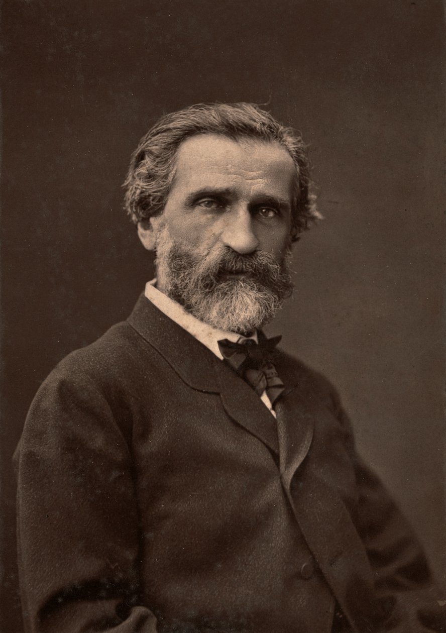 Retrato de Giuseppe Verdi, famoso compositor. de Unknown photographer