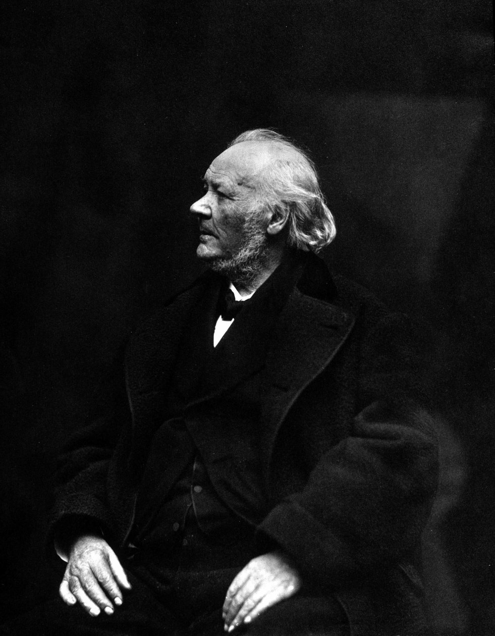 Retrato de Honore Daumier, cartoonista, litógrafo, pintor e escultor francês (1808-1879). Fotografia do século XIX. de Unknown photographer