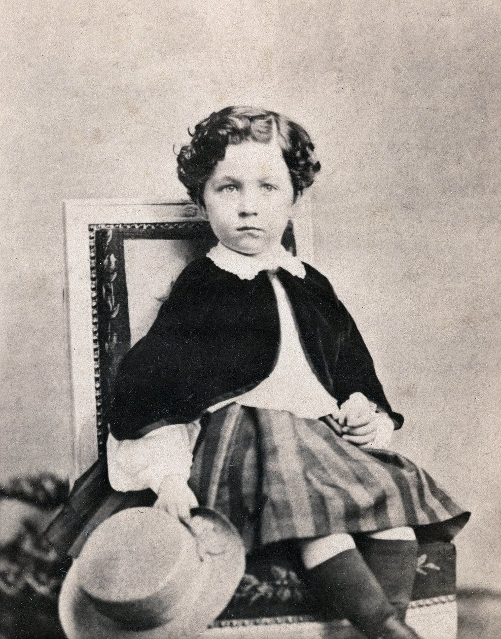 Retrato do príncipe imperial Eugene Louis Napoleon Bonaparte (1856-1879), filho de Napoleão III. Fotografia anônima tirada em Fontainebleau, em junho de 1860. de Unknown photographer