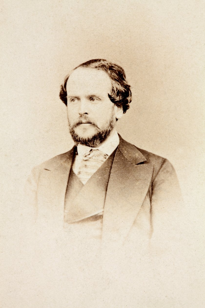 Retrato de Italo Gardoni, c.1860 (fotografia a preto e branco) de Unknown photographer