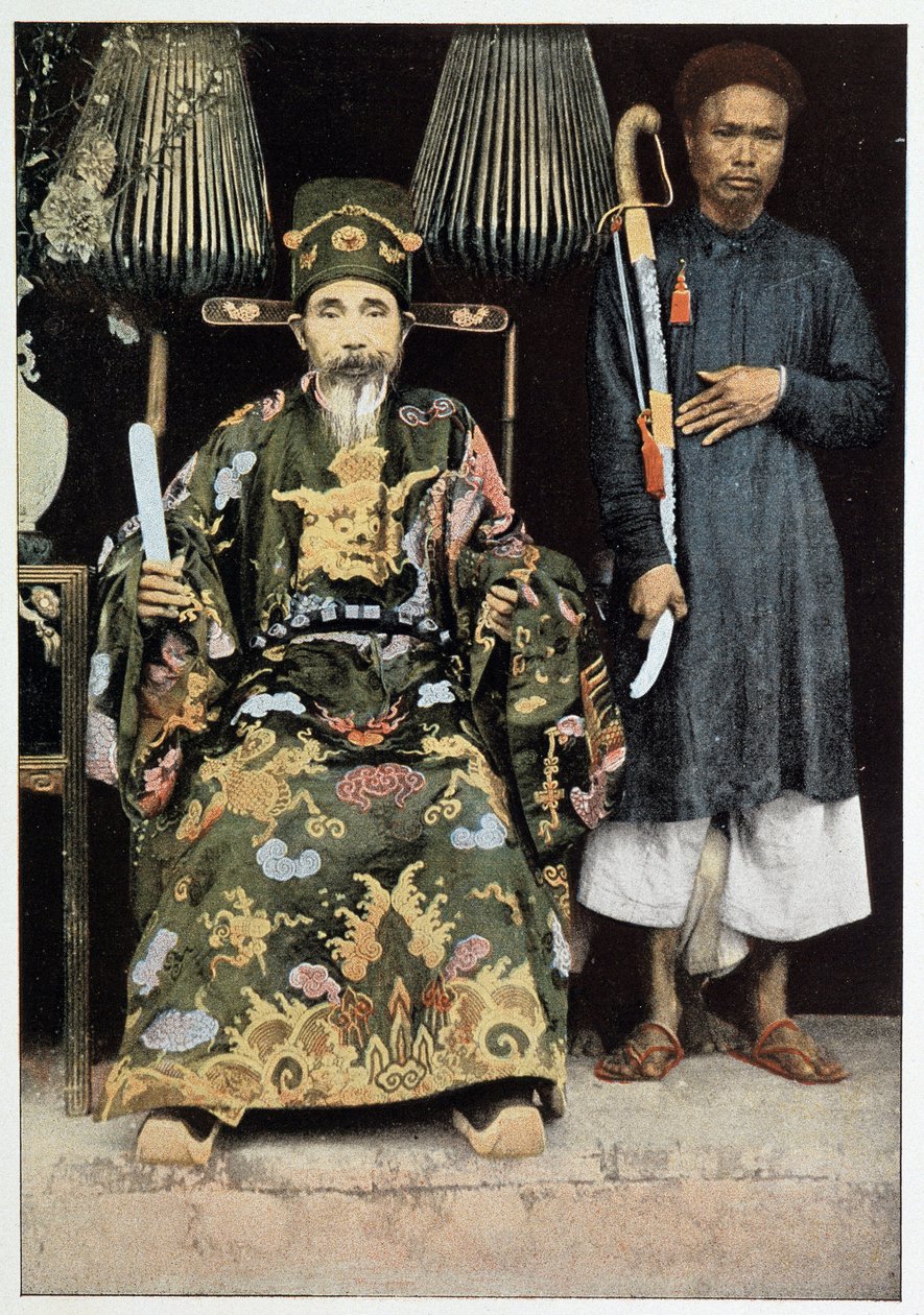 Retrato de Kinh Luoc (vice-rei) de Tonkin, final do século XIX. de Unknown photographer
