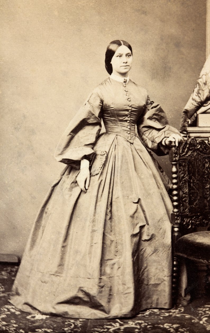 Retrato da menina Eva Bainbridge de Unknown photographer