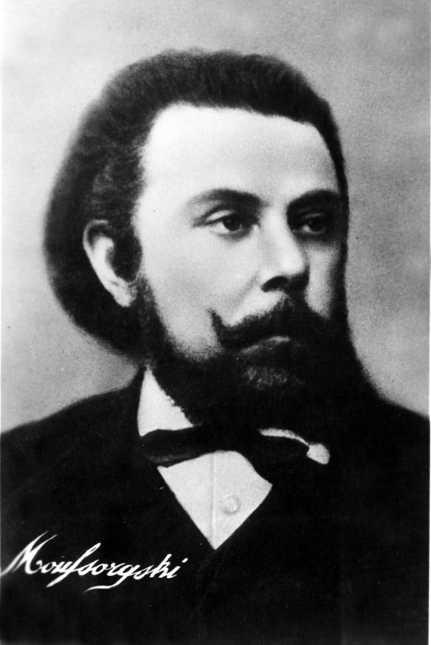 Retrato de Modest Petrovich Musorgsky (1893 - 1881), compositor russo. Fotografia do século XIX. de Unknown photographer