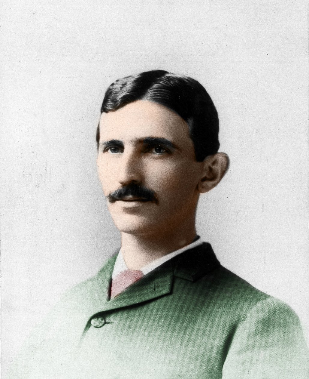 Retrato de Nikola (Nikolaj) Tesla (1857-1943). Engenheiro eletricista e físico croata naturaliza o americano. de Unknown photographer