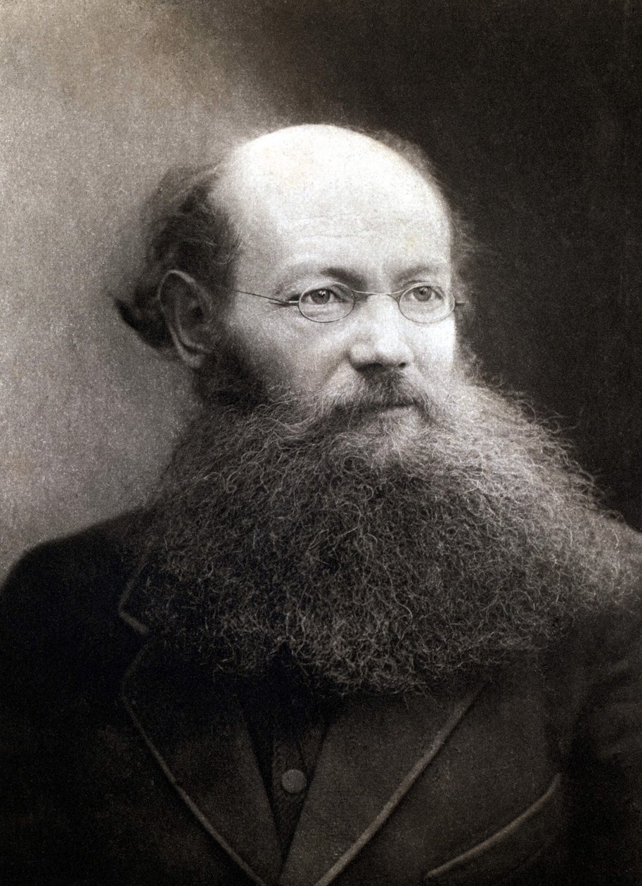 Retrato do Príncipe Pedro (Piotr) Alekseyevich Kropotkin (1842-1921), revolucionário e anarquista russo. de Unknown photographer