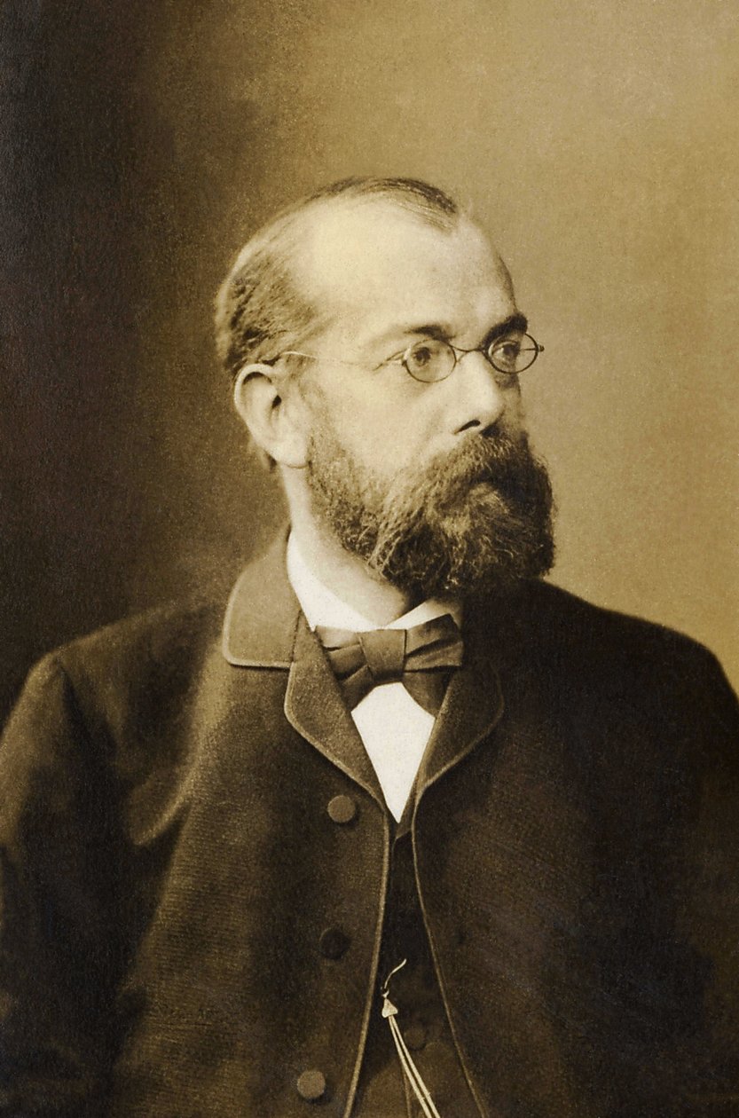 Retrato de Robert Koch (1843-1910), médico alemão, laureado com um Prêmio Nobel. de Unknown photographer