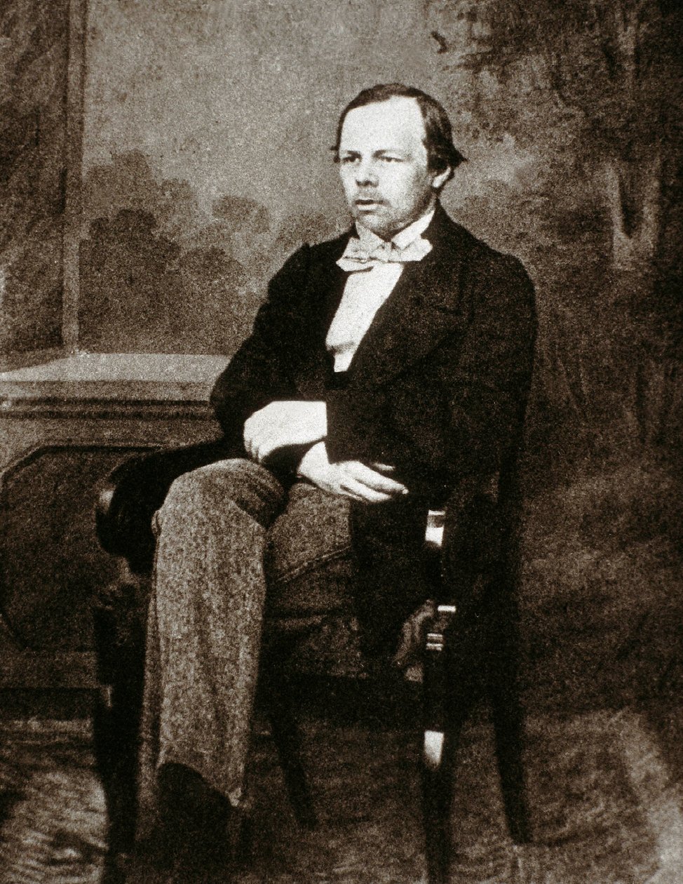 Retrato do escritor russo Fedor Dostoievsky (Dostoevsky ou Dostoevsky) (1821-1881). Fotografia do século XIX. de Unknown photographer
