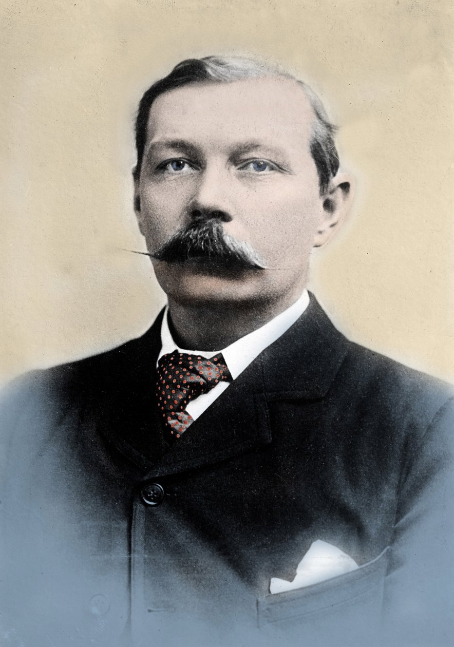 Retrato de Sir Arthur Conan Doyle (1859-1930), escritor inglês, criador do personagem de "Sherlock Holmes". de Unknown photographer