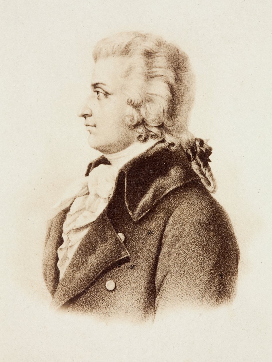 Retrato de Wolfgang Amadeus Mozart de Unknown photographer