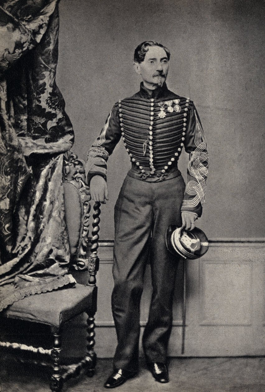Retrato de um comandante do exército francês. Fotografia, final do século XIX, Paris. Col. Selva. de Unknown photographer