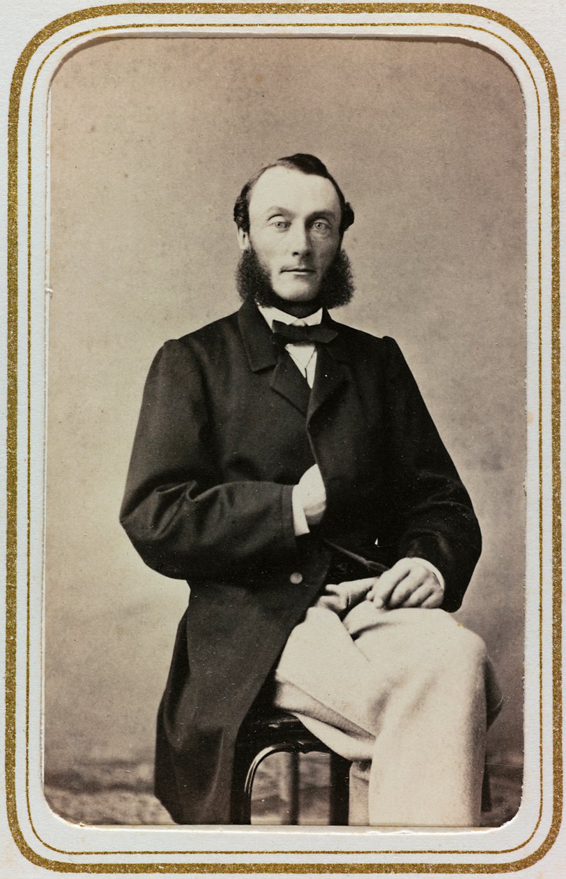 Retrato de um homem, cartão de visita; o suporte contém a indicação "Robert Ditzinger (1826-1891)" de Unknown photographer