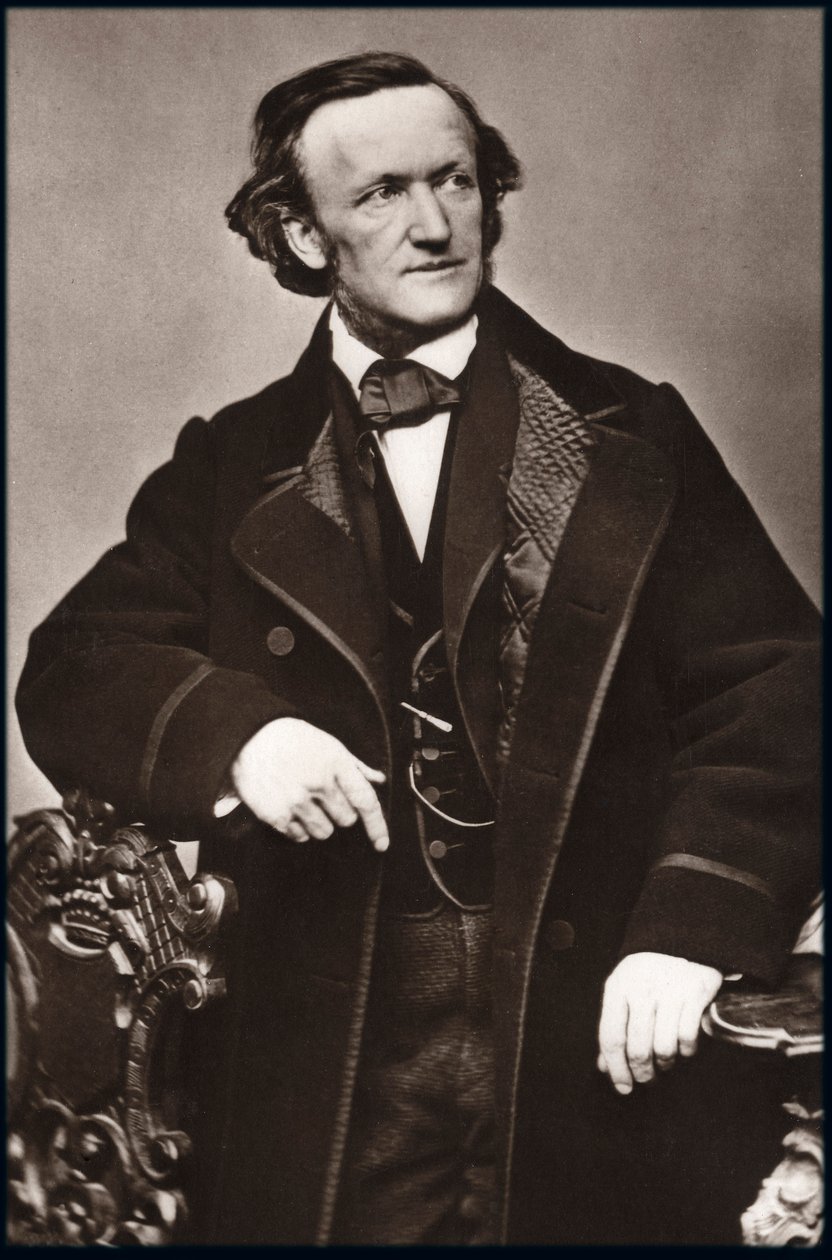 Retrato do compositor Richard Wagner (1813-1883) - Retrato de Richard Wagner (1813-1883), compositor alemão. de Unknown photographer