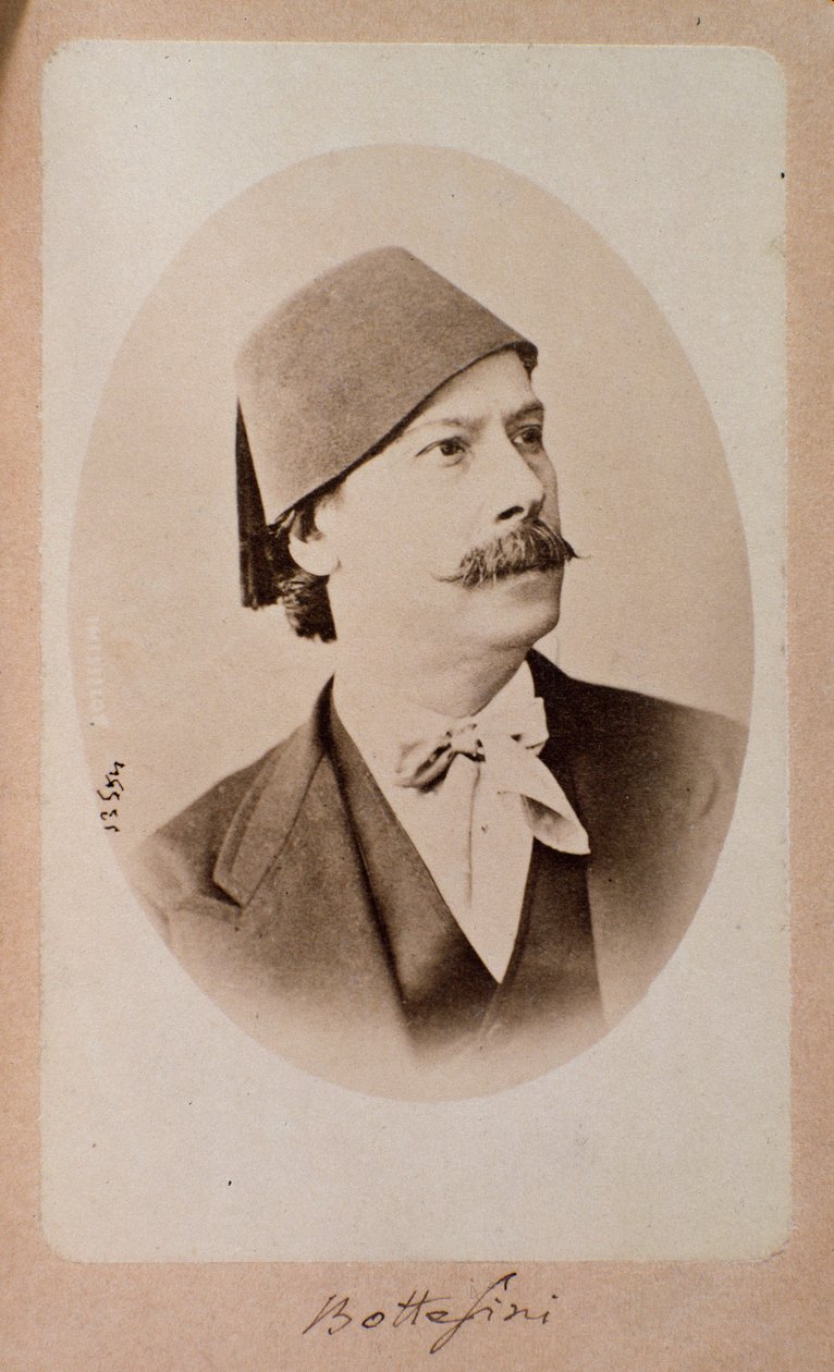 Retrato do maestro italiano, contrabaixista e compositor Giovanni Bottesini (1821-1889) Fotografia. Século XIX Bolonha, museo civico bibliografico musicale de Unknown photographer