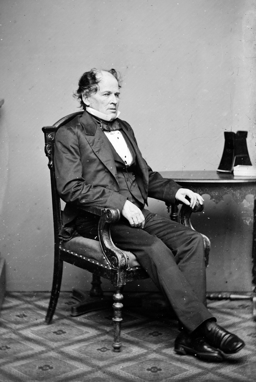 Retrato do meteorologista e oceanógrafo americano Matthew Fontaine Maury (1806-1873) Anos 1860 de Unknown photographer