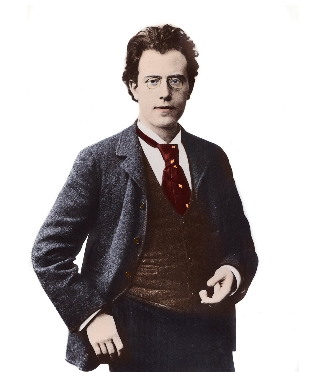 Retrato do compositor e maestro austríaco Gustav Mahler - de Unknown photographer