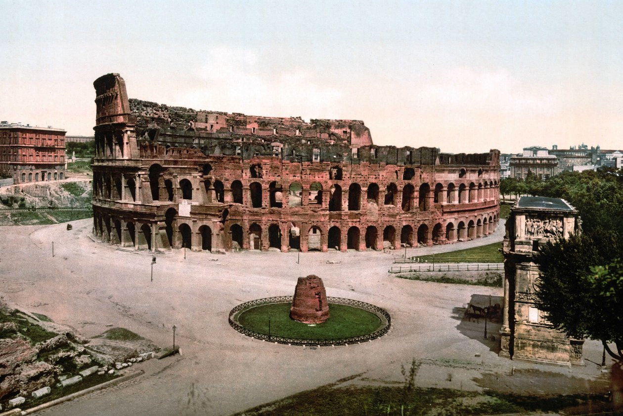 Roma. Vista do Coliseu. Fotocromia sd. por volta de 1900. de Unknown photographer