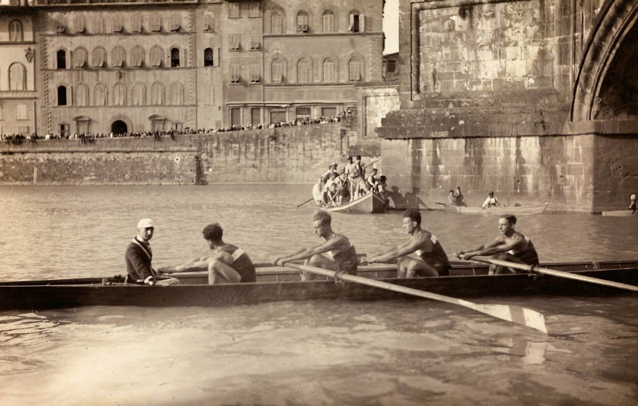 Remo no rio Arno, Florença de Unknown photographer