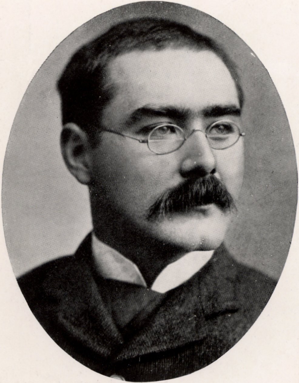 Rudyard Kipling (1865-1936) Jornalista, romancista e poeta inglês (gravura) de Unknown photographer