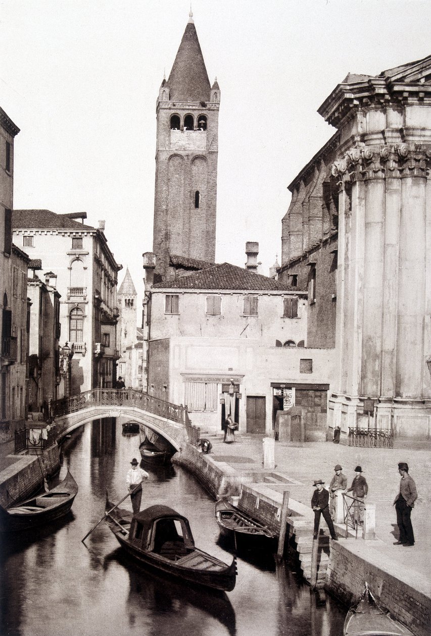 San Giovanni e Paolo em Veneza - fotografia, final do século XIX de Unknown photographer