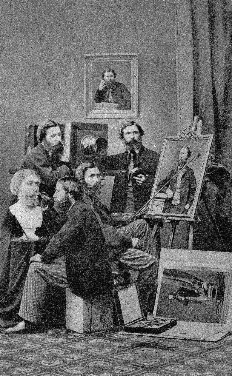 O artista escultor, pintor e fotógrafo. Fotografia, final do século XIX, Paris. Coll. Selva. de Unknown photographer