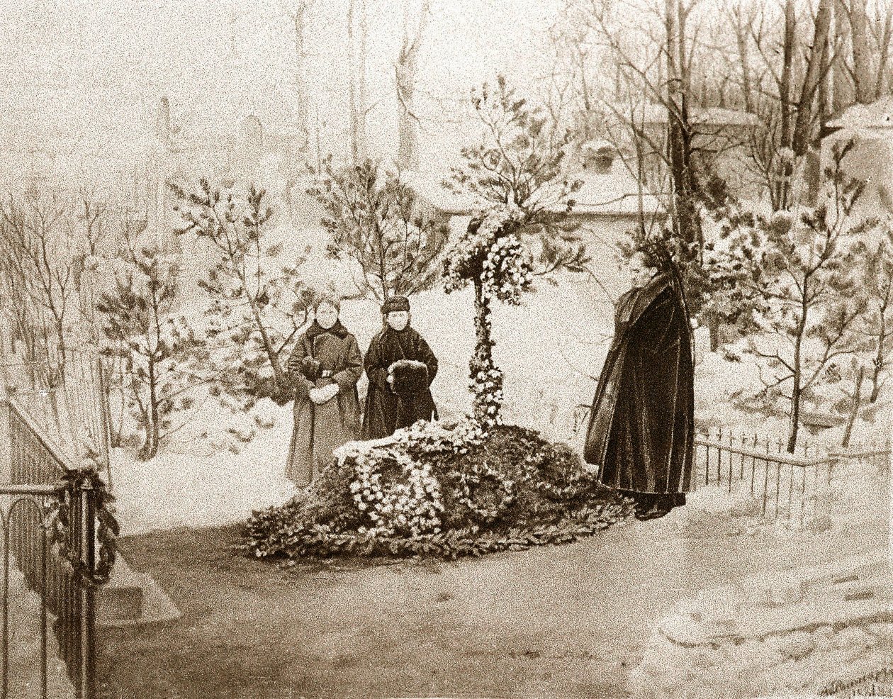 A família do escritor russo Fedor Dostoievsky (Dostoevsky ou Dostoevsky de Unknown photographer