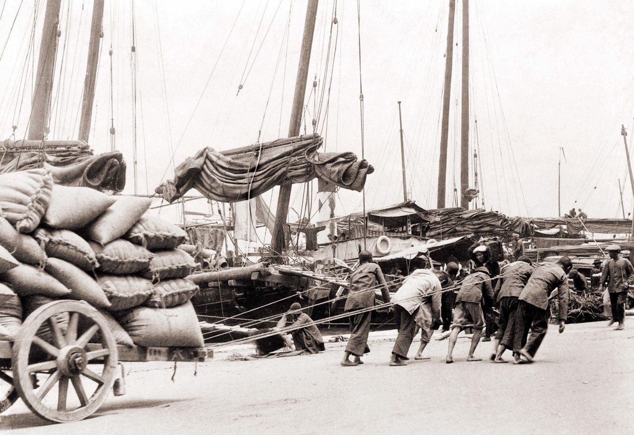 O porto de Hong Kong por volta de 1880. de Unknown photographer
