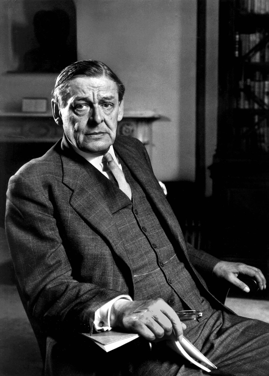 Thomas Stearns Eliot, c.1950 (fotografia a preto e branco) de Unknown photographer