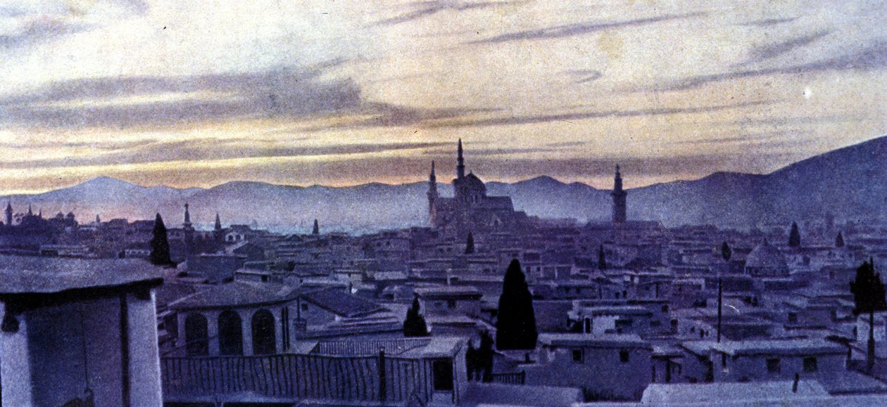 Vista de Damasco (Síria). Autocromo de Unknown photographer