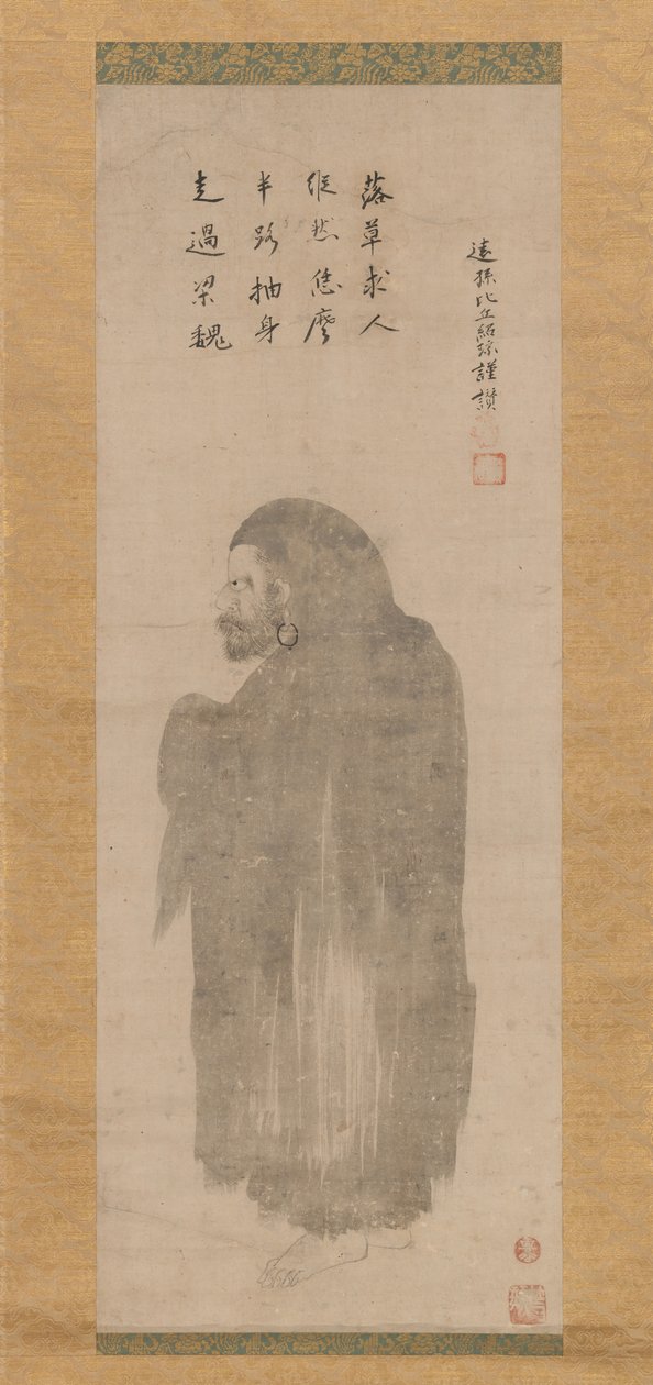 Bodhidharma, final do século XVI e início do século XVII. de Unkoku Tōgan