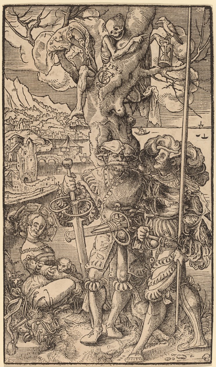 Dois Mercenários e uma Mulher, 1524. de Urs Graf
