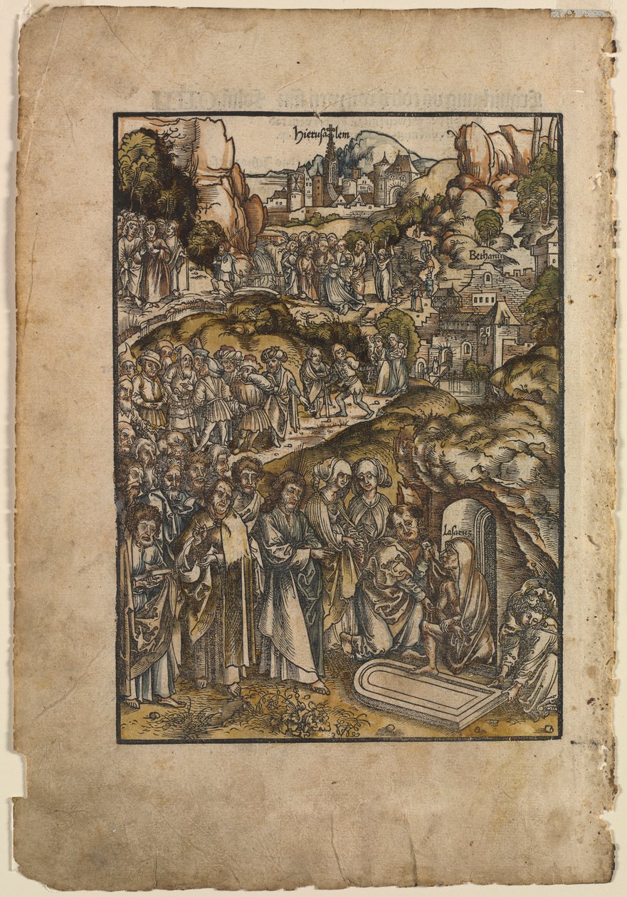 A Paixão: A Ascensão de Lázaro, antes de 1508. de Urs I Graf