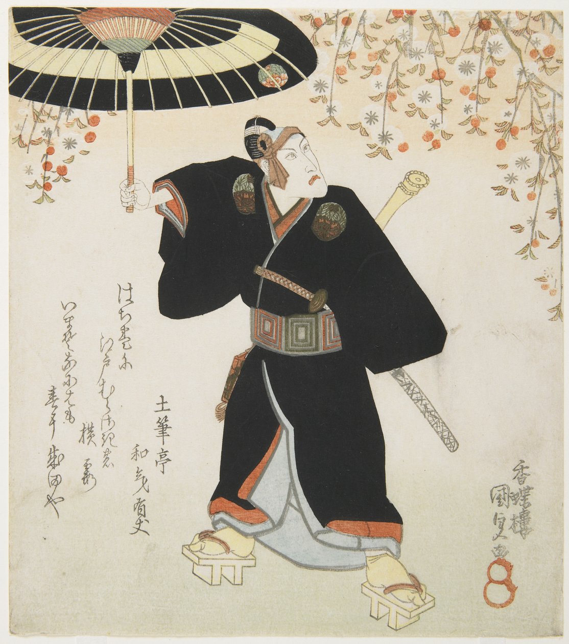 (Ator Ichikawa Danju_ro_ VII como Sukeroku), início 19 e meados do século 19 de Utagawa Kunisada