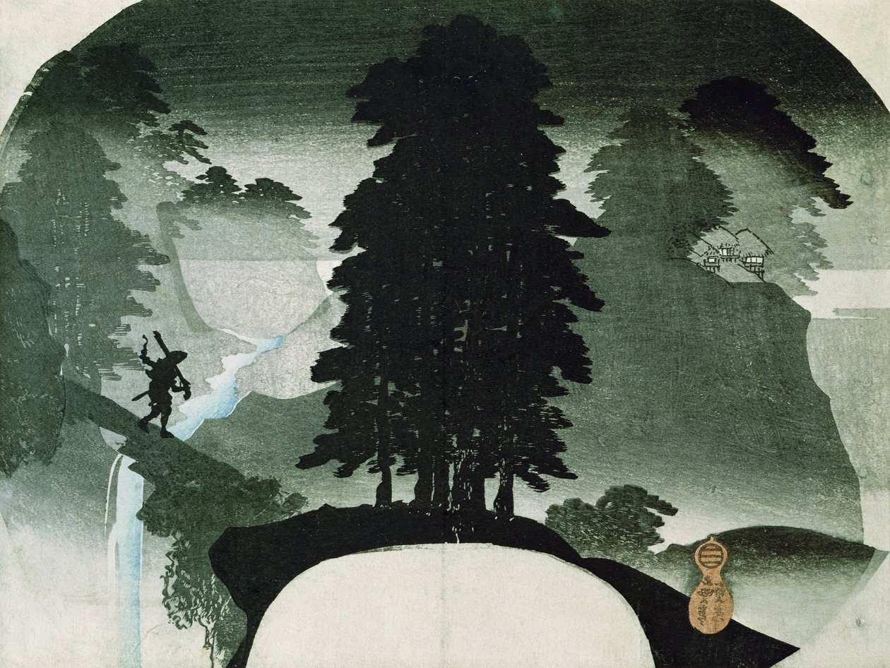 Paisagem (impressão em xilogravura) de Utagawa Sadahide