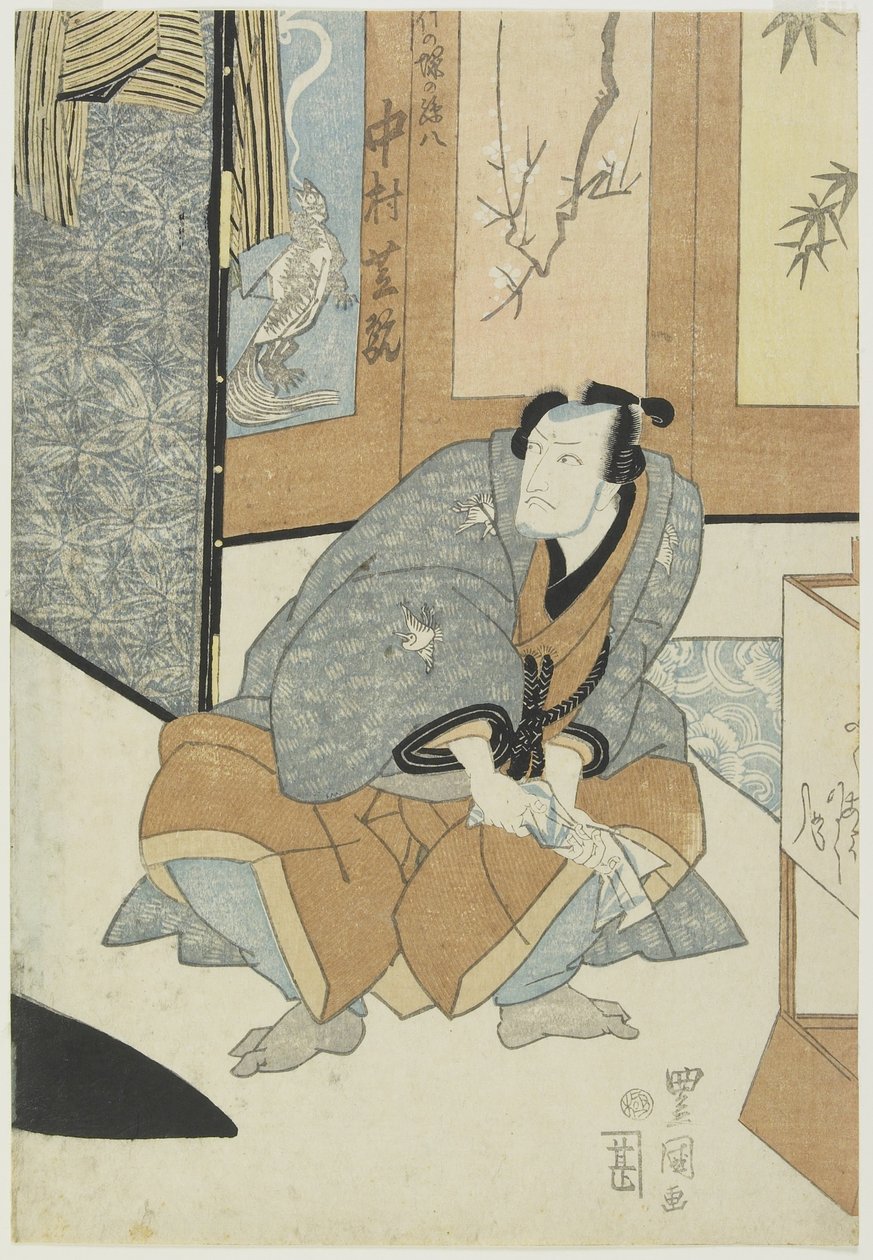 O ator Nakamura Shikan como Magohachi de Takenozuka de Utagawa Toyokuni