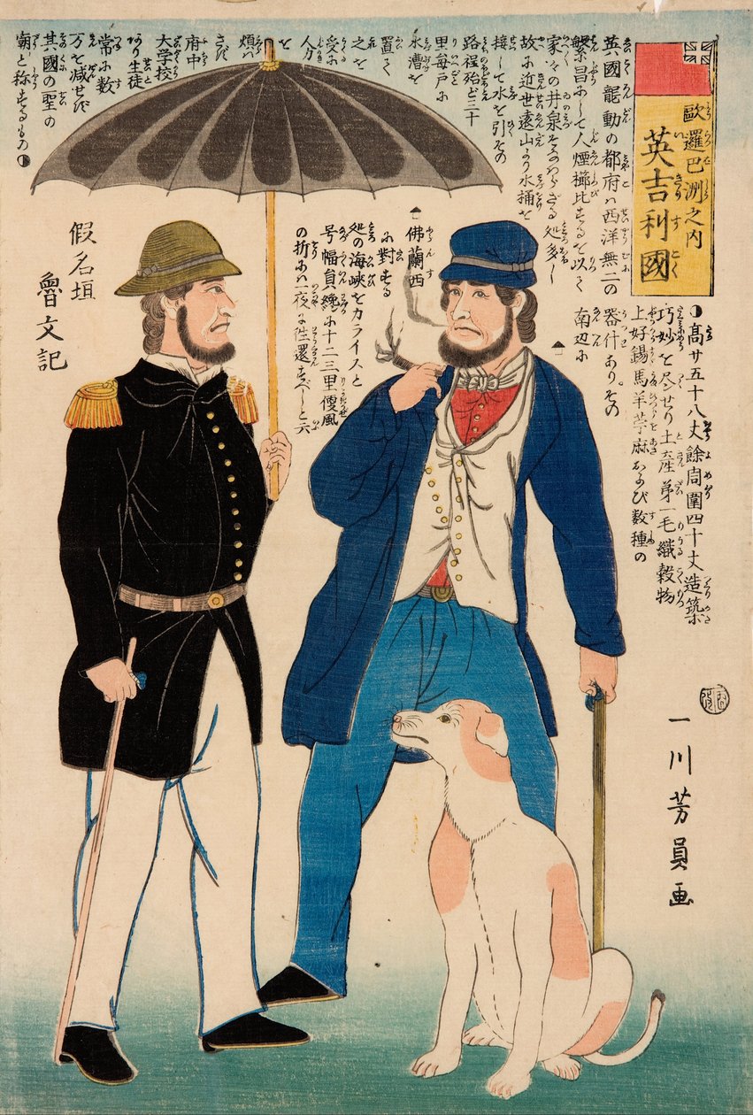 Inglaterra (Igirisukoku) - da série Os estados da Europa (Yoroppa shu no uchi) de Utagawa Yoshikazu
