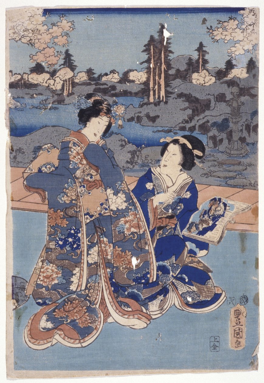 Uma comparação Edo das figuras de Murasaki (Edo Murasaki Sugata Kurabe) (impressão em bloco de madeira a cores) de Utagawa (1786 1865) Kunisada