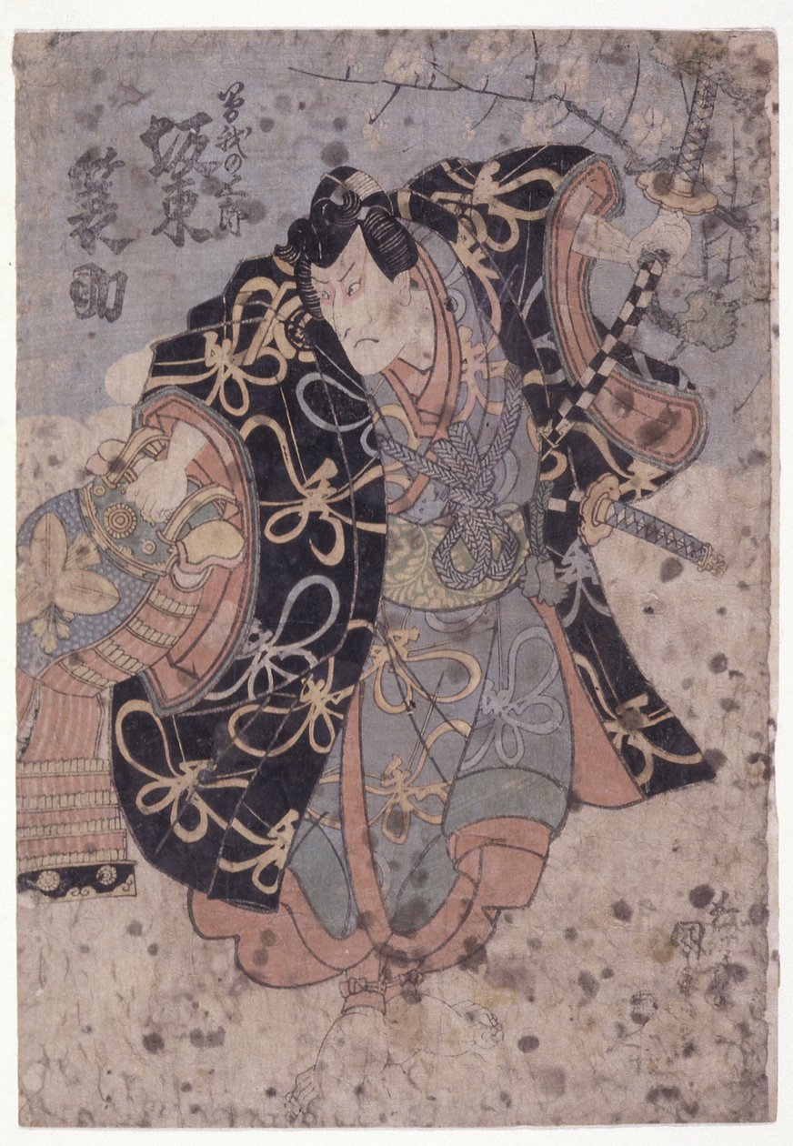 Banda? Minosuke In The Role Of Soga Gor? (impressão em bloco de madeira a cores) de Utagawa (1786 1865) Kunisada