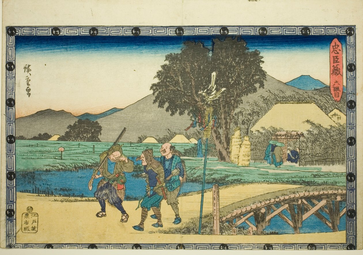 Ato 6 (Rokudanme), da série "The Revenge of the Loyal Retainers (Chushingura)" de Utagawa Hiroshige