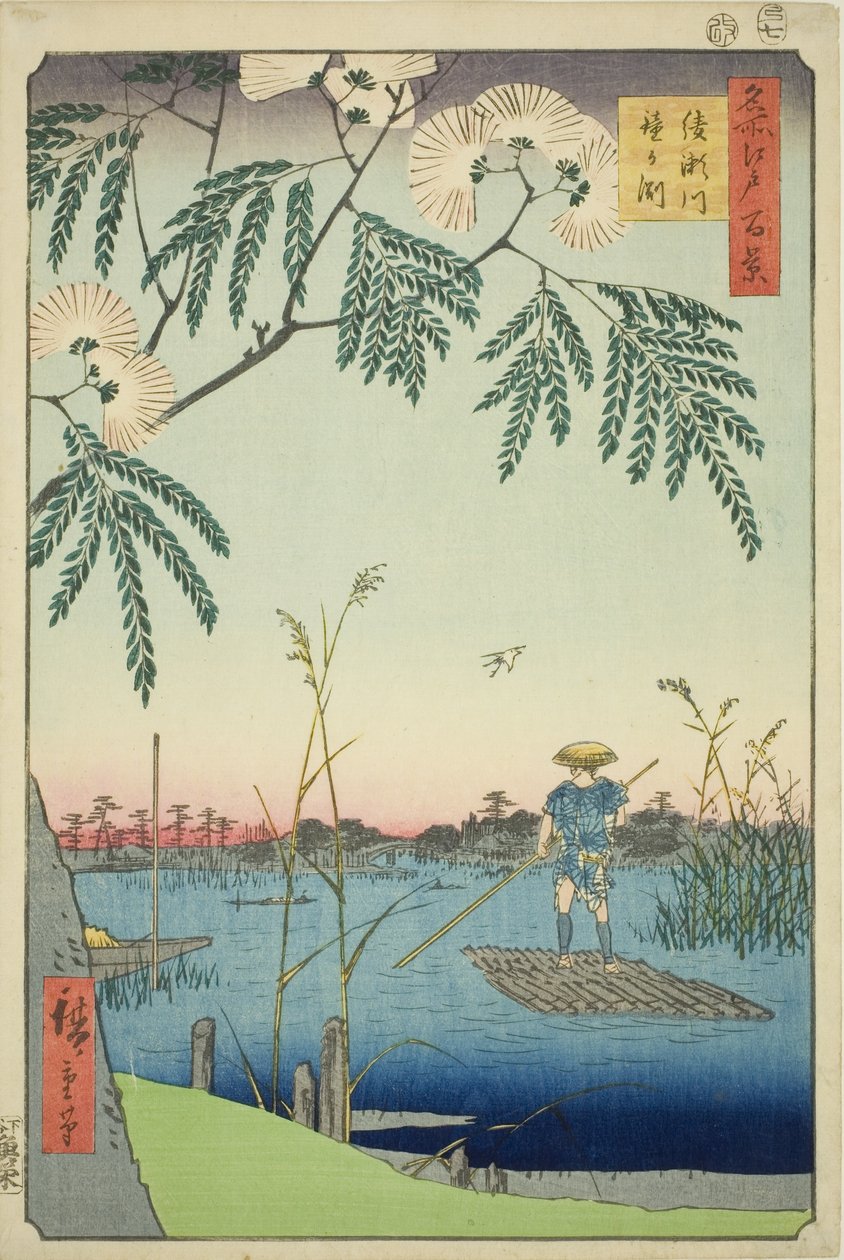 Reverendo Ayase Plan d Kanegafuchi (Ayase River Kanegafuchi), da série s `` Ridge for ridges d fa net s Views of Edo (One Famous Views of Edo)
